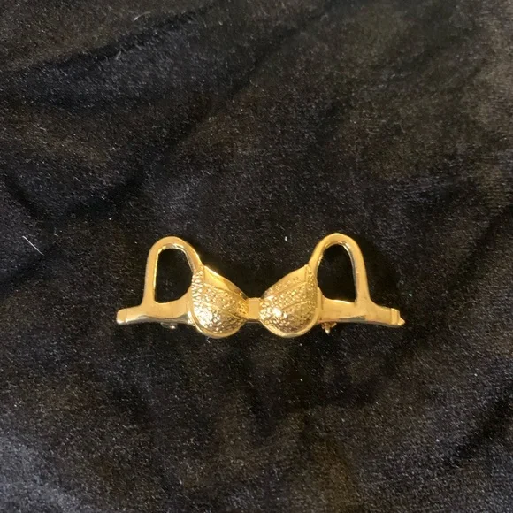 Avon Gold-Tone Bra Brooch - Picture 1 of 3